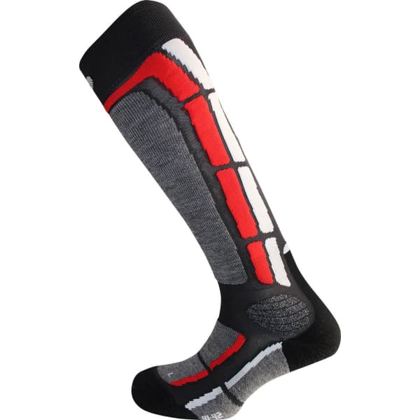 Chaussette de ski MONNET MI-BAS BACK SIDE GRIS ROUGE