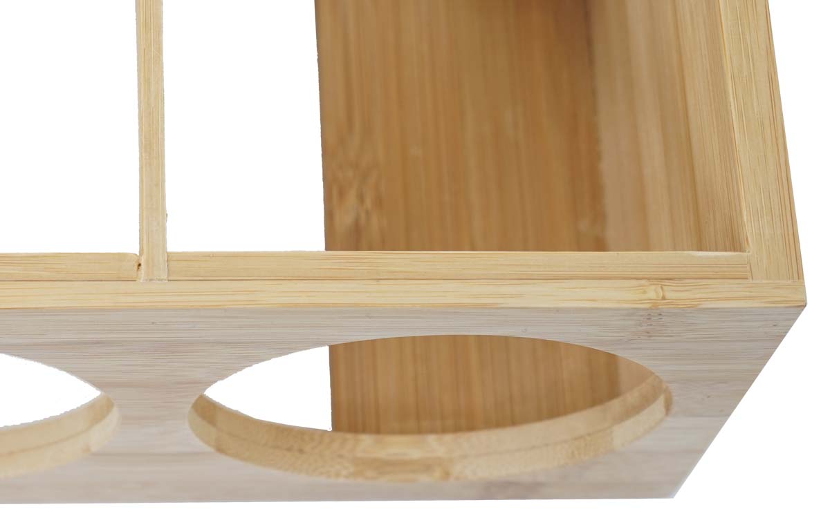 Weinregal MCW-B89, Flaschenständer Flaschenregal Weinflaschenständer, Bambus 53x14x13cm