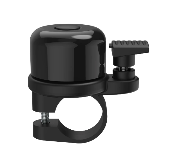 AirBell Universal Velo Glocke Klassische Fahrrad Klingel Gravel Bike Schelle mit Apple AirTag Halter (00201841) - Schwarz
