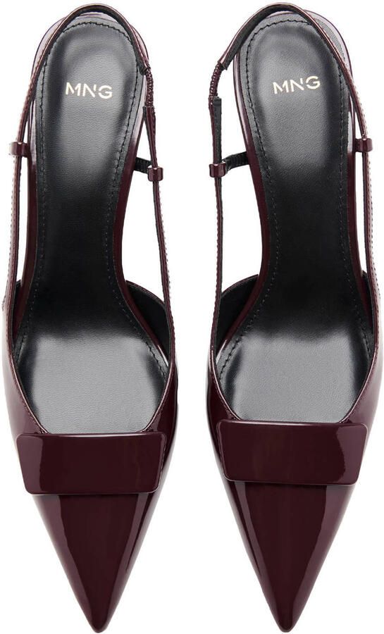 Mango lak slingback pumps bordeaux