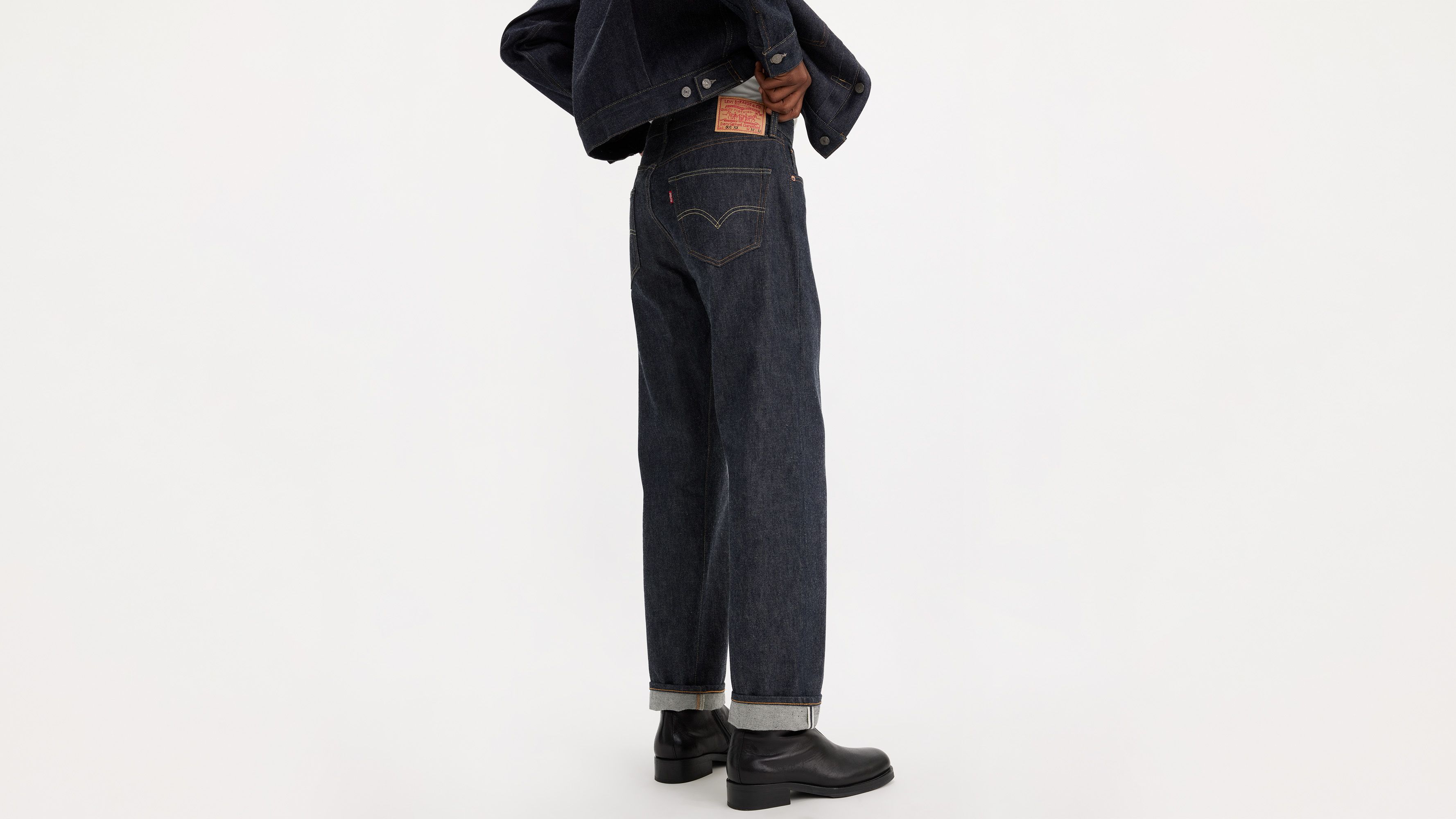 Jean 501® 1955 Levi's® Vintage Clothing - Hand Drawn - Bleu