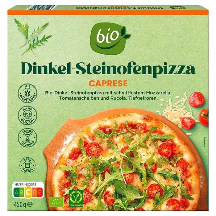 BIO Dinkel-Pizza 450 g, Caprese