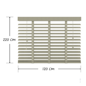 KARWEI houten jaloezie 50 mm leem (kleurnr. 945) 120x220 cm (bxh)