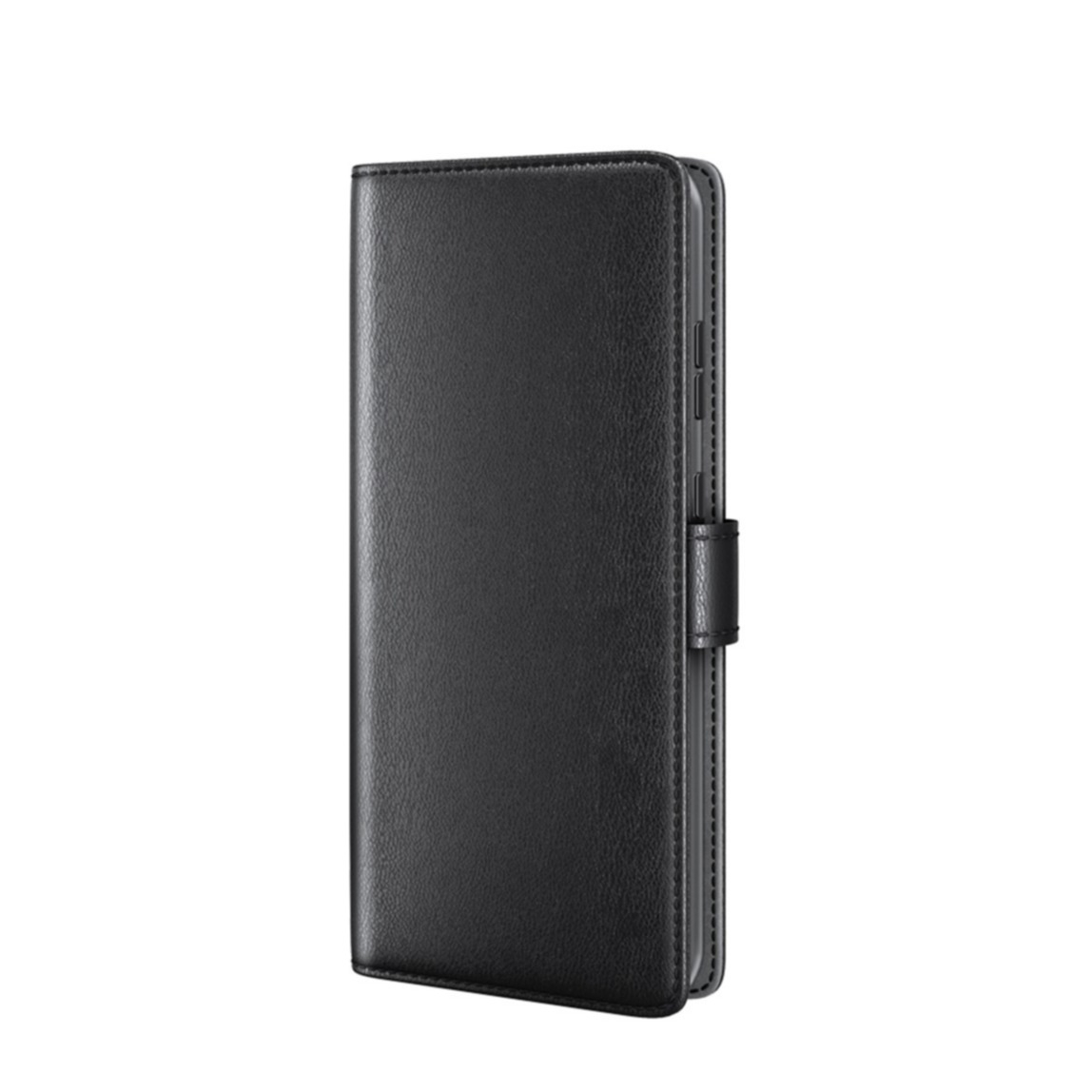 Samsung Galaxy S23 Ultra 5G Echtleder Tasche Flip Cover mit Kartenfächer - Schwarz