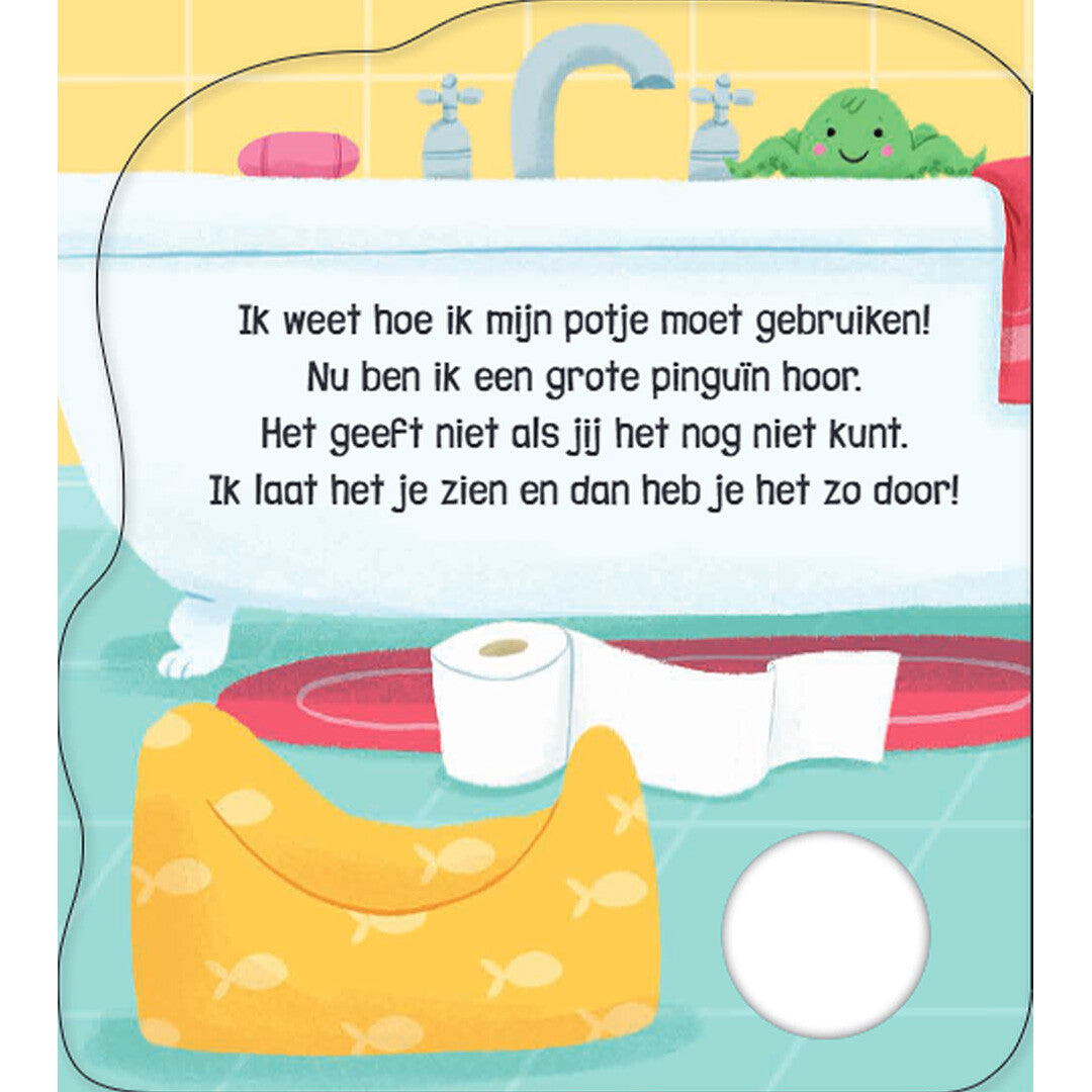 Rebo geluidenboek kleine pinguïn op het potje