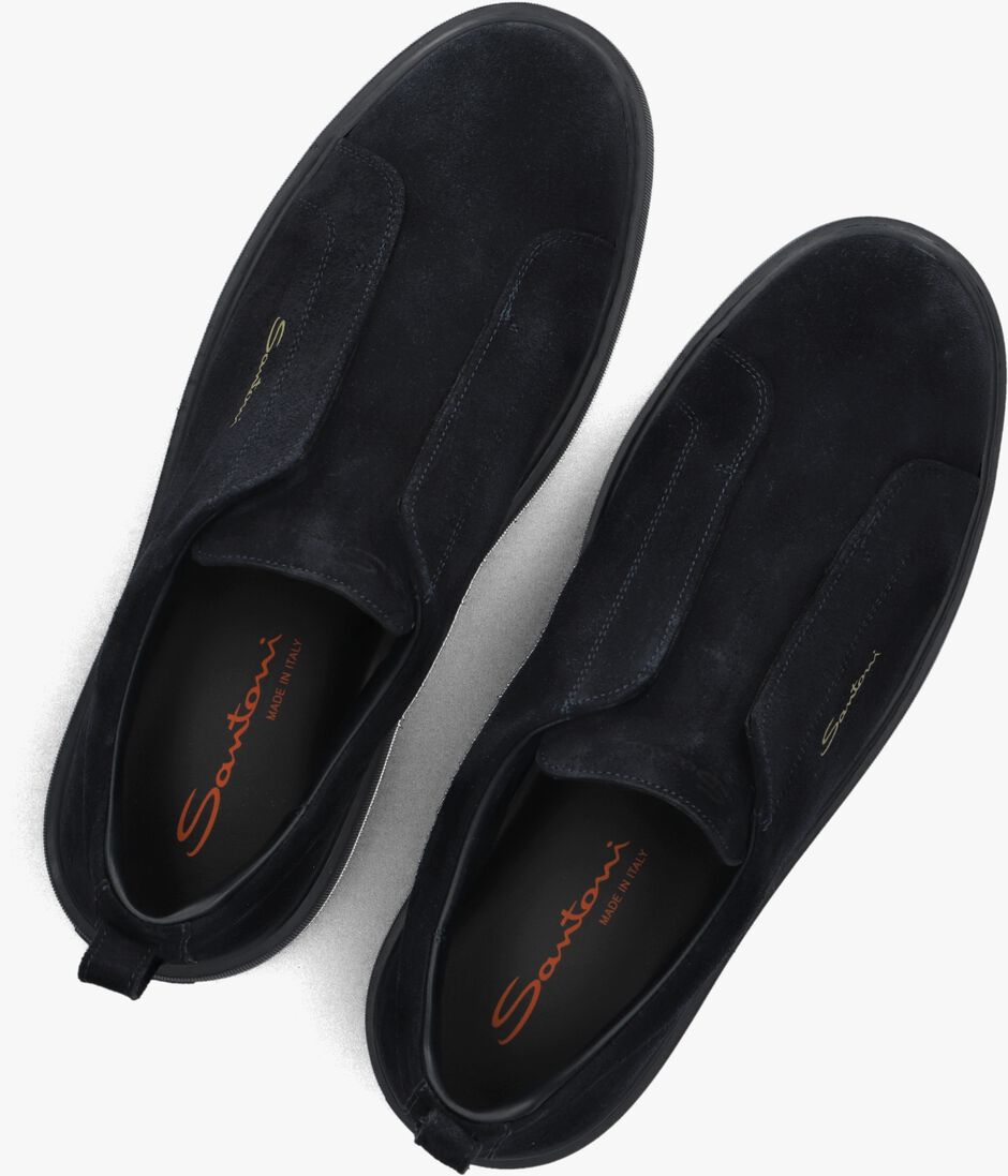 blauwe santoni lage sneakers 21995