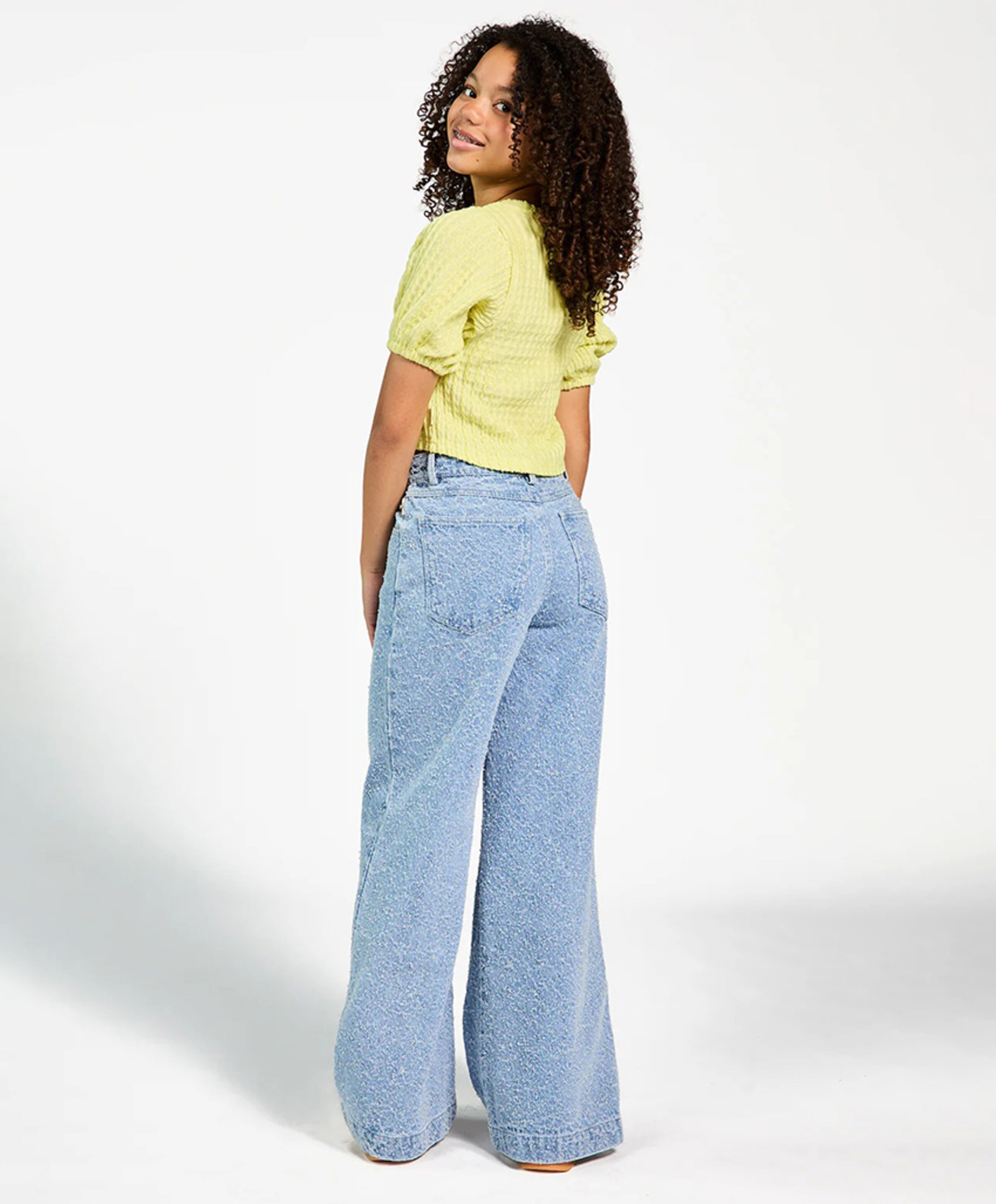 Aaiko Girls Meisjes blouse korte mouw geel