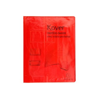 Exacompta Kover - Protège cahier avec rabats-pochettes - 17 x 22 cm - Disponible dans différentes couleurs translucides