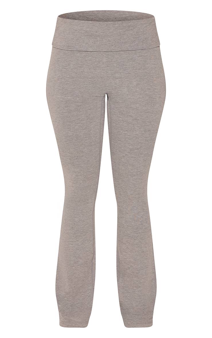 Gris Chiné Pantalon De Yoga En Coton Doux Chiné