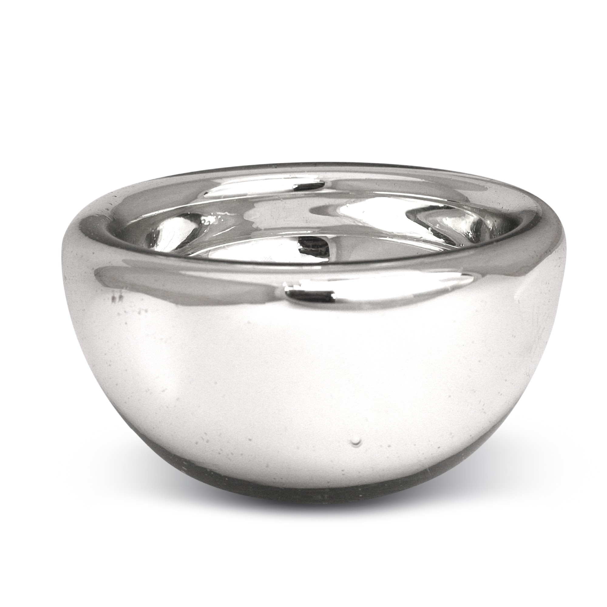 Glasschale, silber, Ø 12 cm, H 7 cm von fischer's lagerhaus