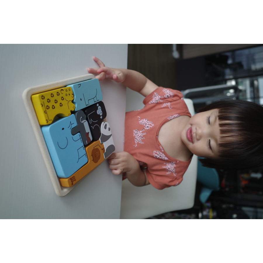 PlanToys Rahmenpuzzle Tiere