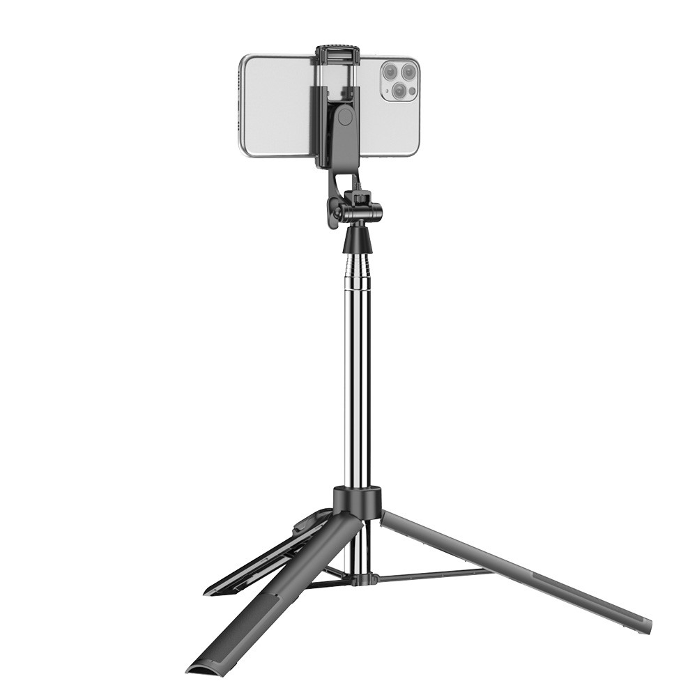 (160cm) XXL Alu Selfie Stick Tripod Dreibein Stativ Halterung   Bluetooth Fernauslöser für Smartphone - Schwarz