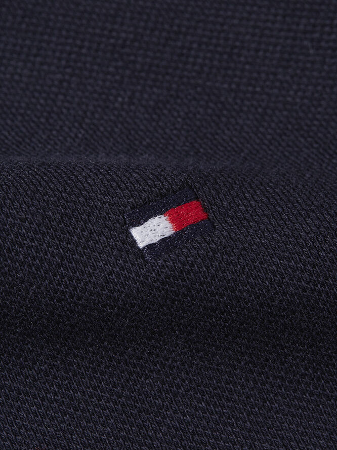 Tommy Hilfiger SLIM OPEN NK POLO DRESS SS Desert sky
