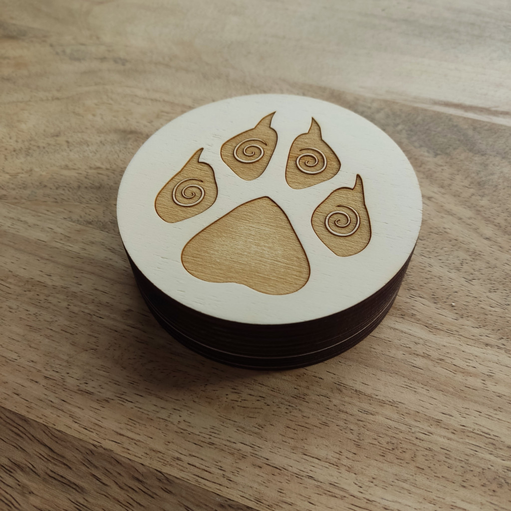 Boite à dés ronde en bois