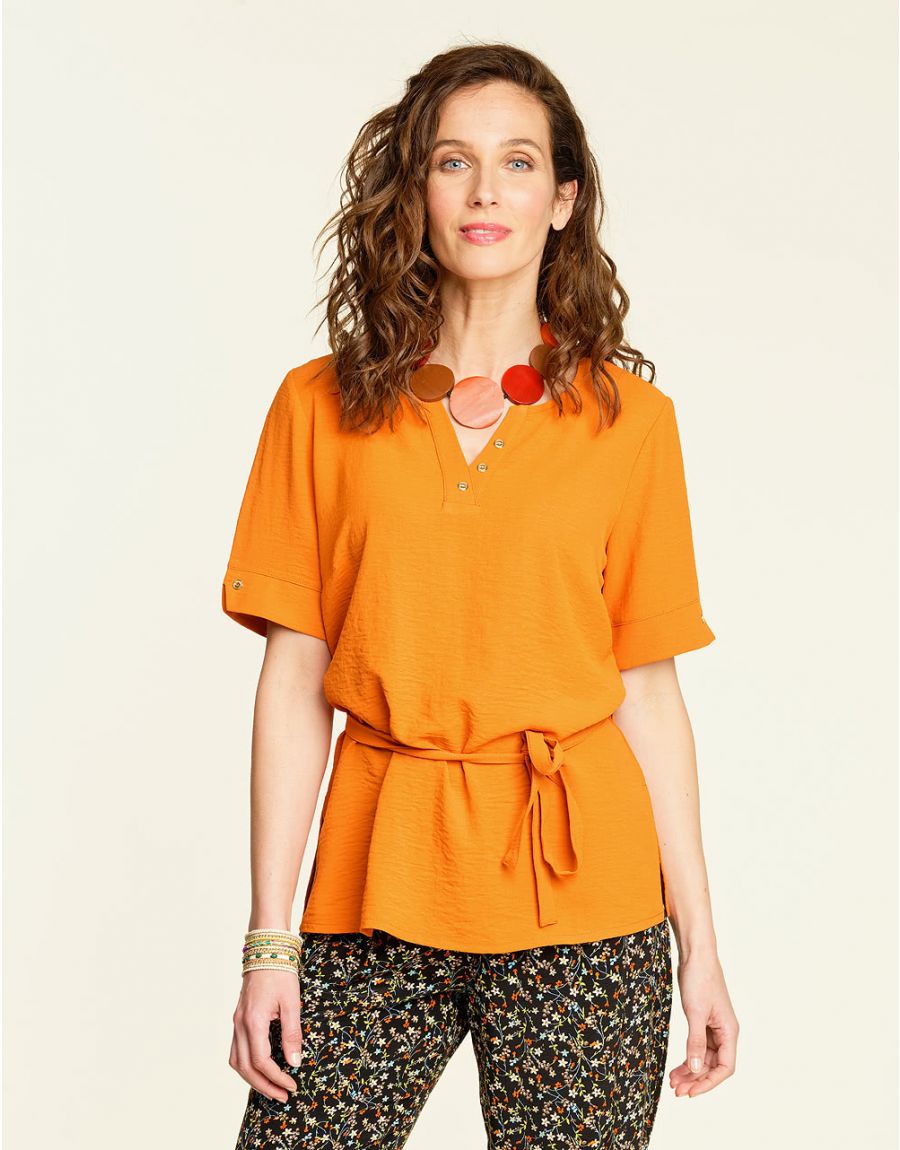 Blouse habillée ocre