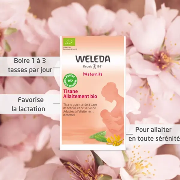 Weleda Maternité Tisane Allaitement Fenouil Verveine Bio Lot de 2 x 20 sachets