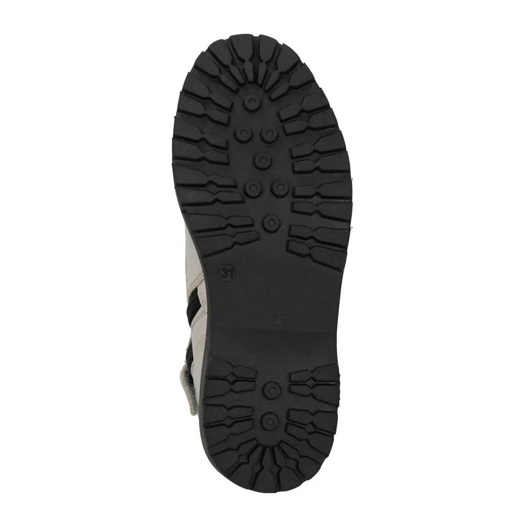 Braqeez leren veterboots ecru