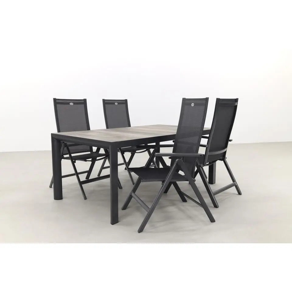 Hartman Napoli/Kings tuinset antraciet - 180x100 cm