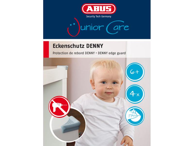 Abus Eckenschutz Denny 4 Stück, Dunkelgrau Eckenschutz, Schwarz
