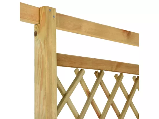 Pergola d'angle avec banc 166x81x174 cm Bois de pin imprégné