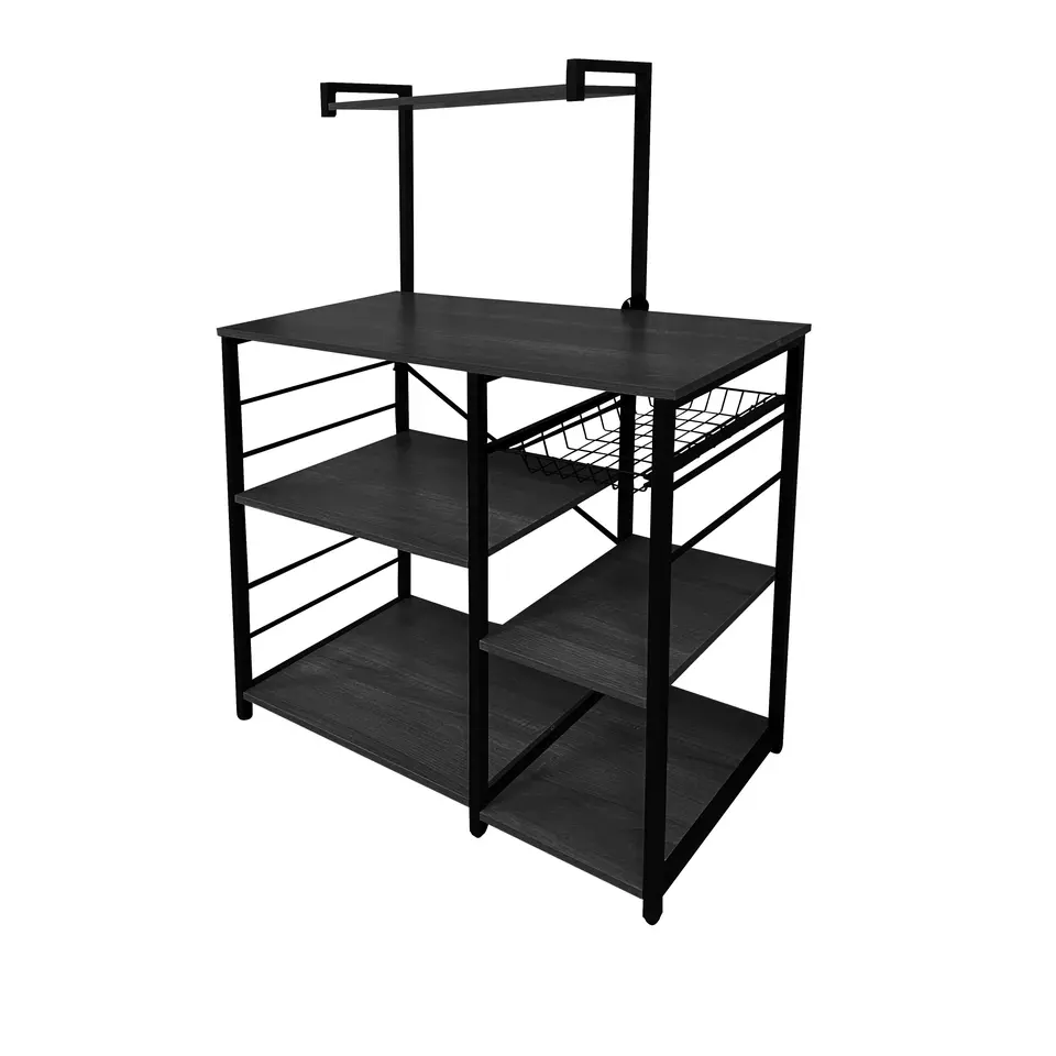 ERRO Keukenrek - opbergrek keuken - 90x40x132cm - zwart