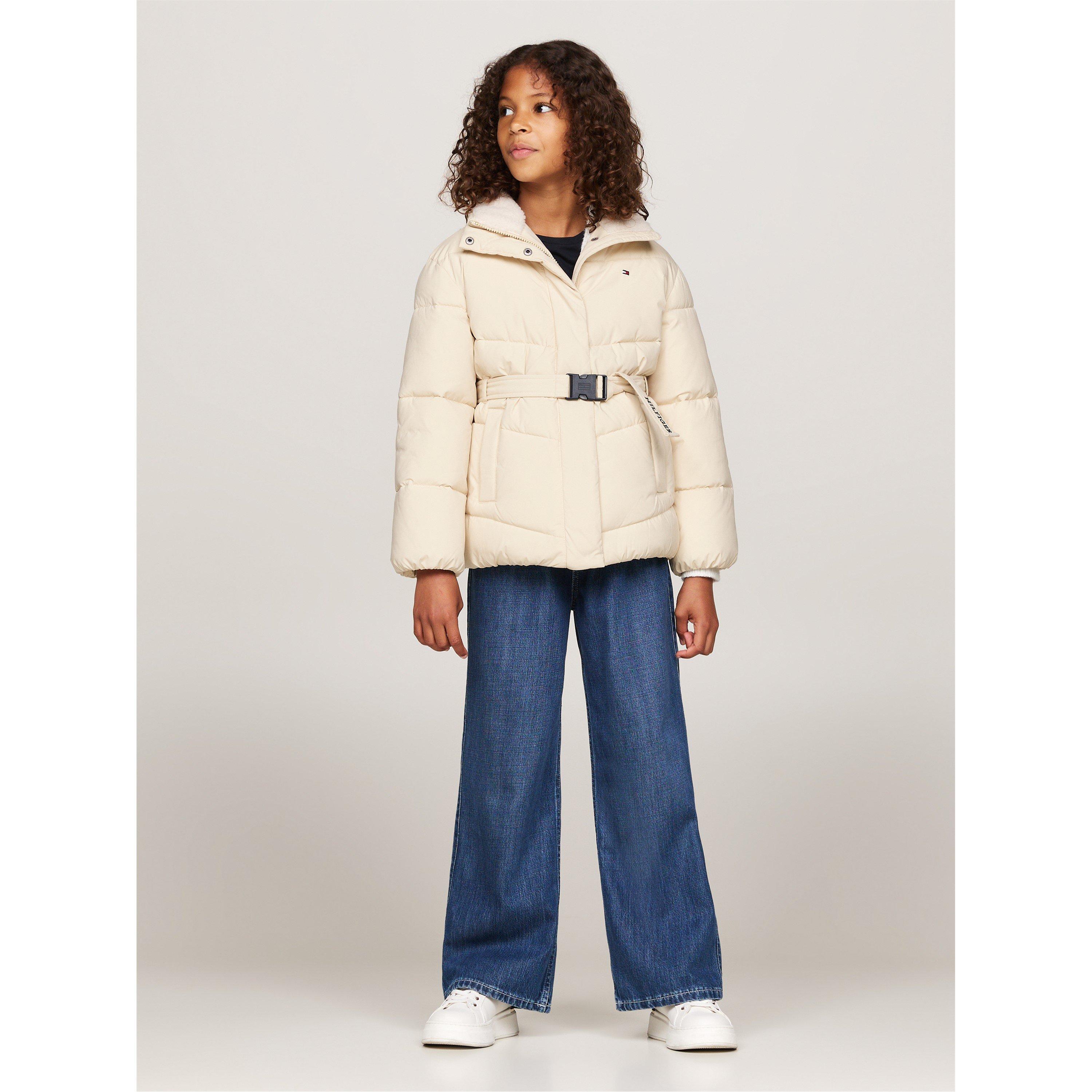 Tommy Hilfiger Teddy Collar Belted Puffer Jacket