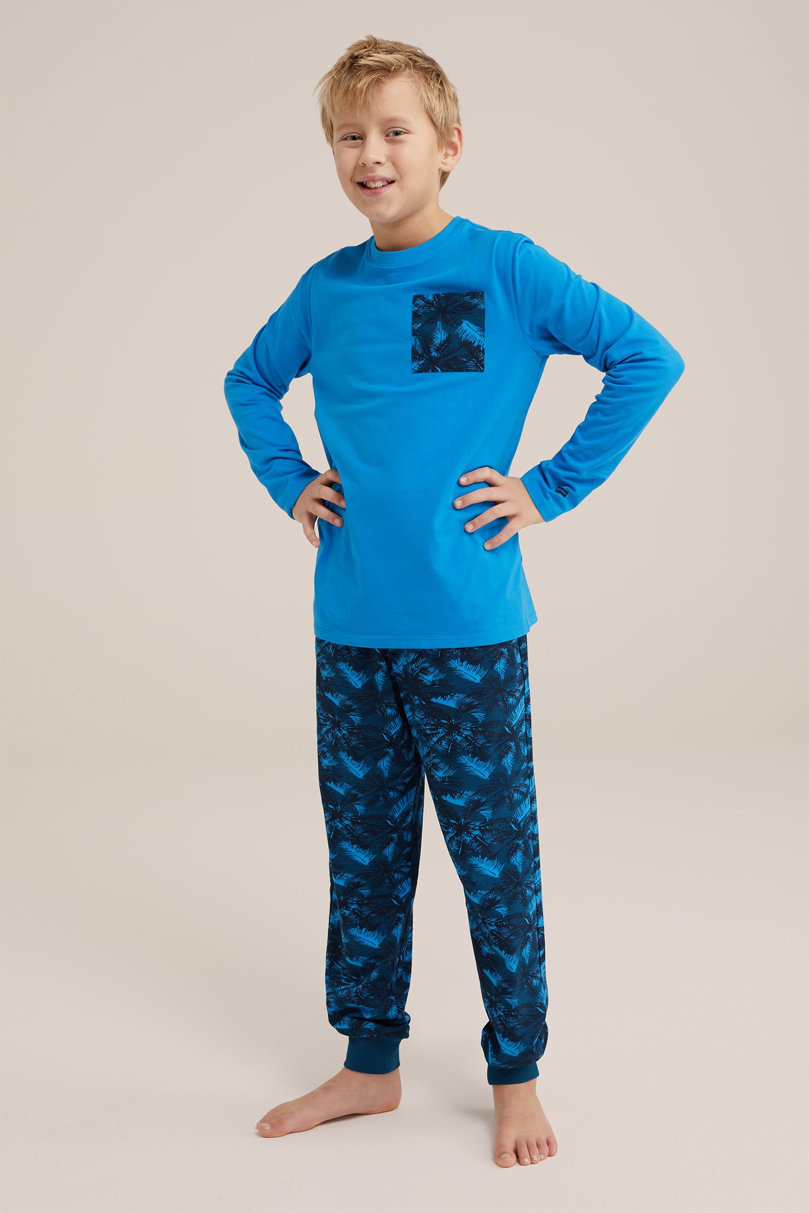 Jongens pyjamaset met dessin WE Fashion Blauw