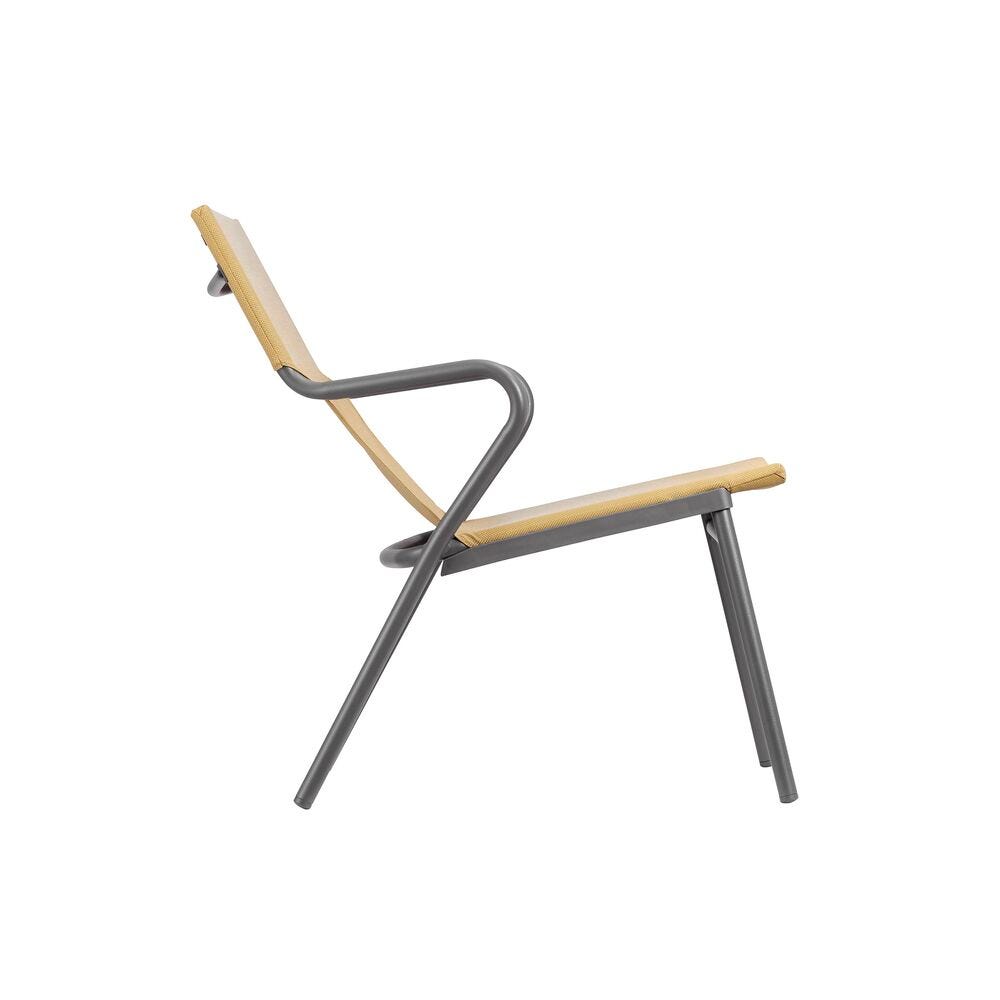 Niedriger Lounge - Sessel mit Großem Sitzkomfort Horizon Low 1P Batyline® Duo Gelb Safran