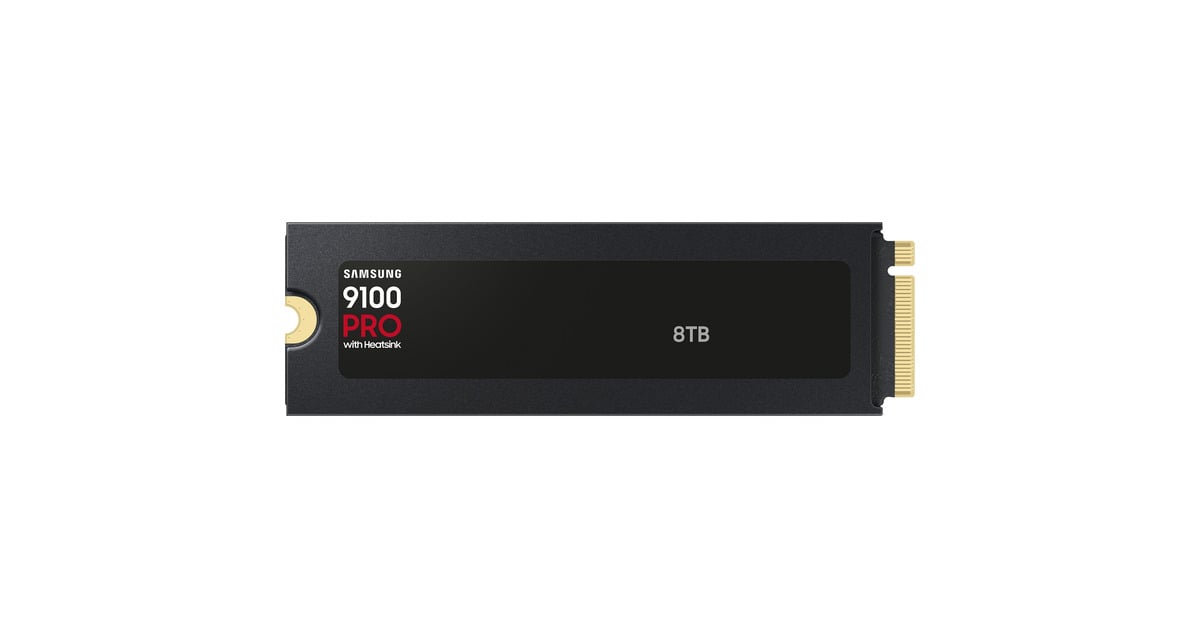 SAMSUNG9100 PRO Heatsink 8 TB SSD  (PCIe 5.0 x4, NVMe 2.0, M.2 2280)