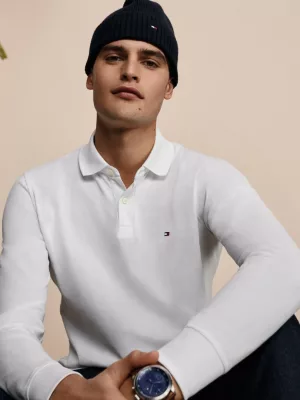 Polo de manga comprida e corte regular da coleção 1985