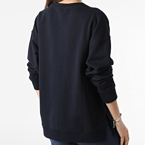 Sweat Crewneck Femme Relaxed Text 4270 Bleu Marine