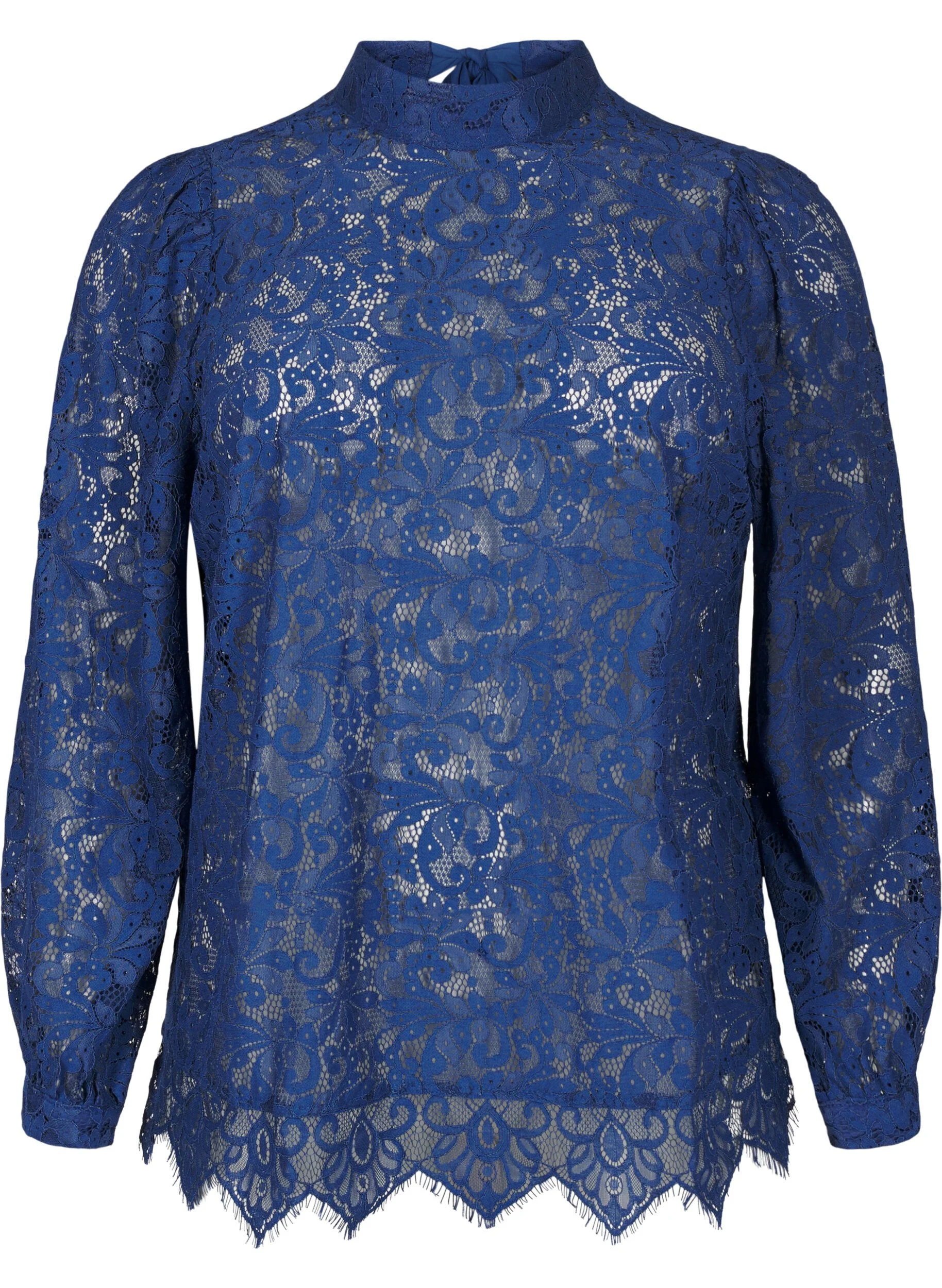 Blonde bluse med sløjfedetalje