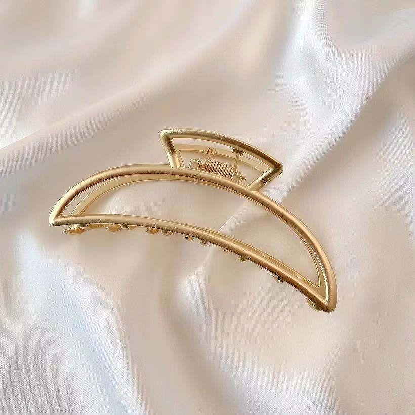(10.5cm) Haarspange Klammer Metall Krallen Clip Haarschmuck  - Gold
