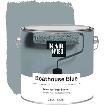 KARWEI muurverf boathouse blue mat 2,5 liter