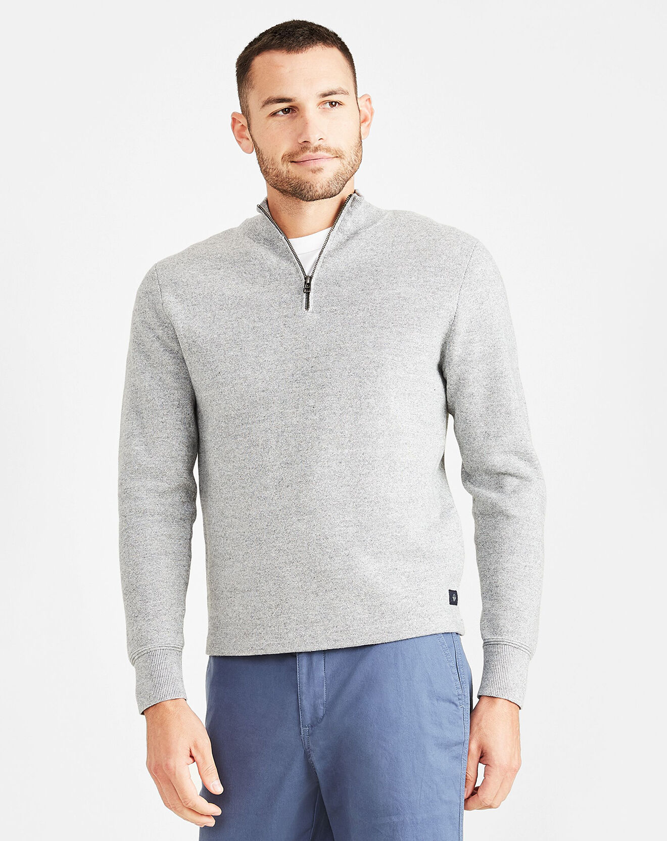 Dockers Pull 1/4 zip gris chiné
