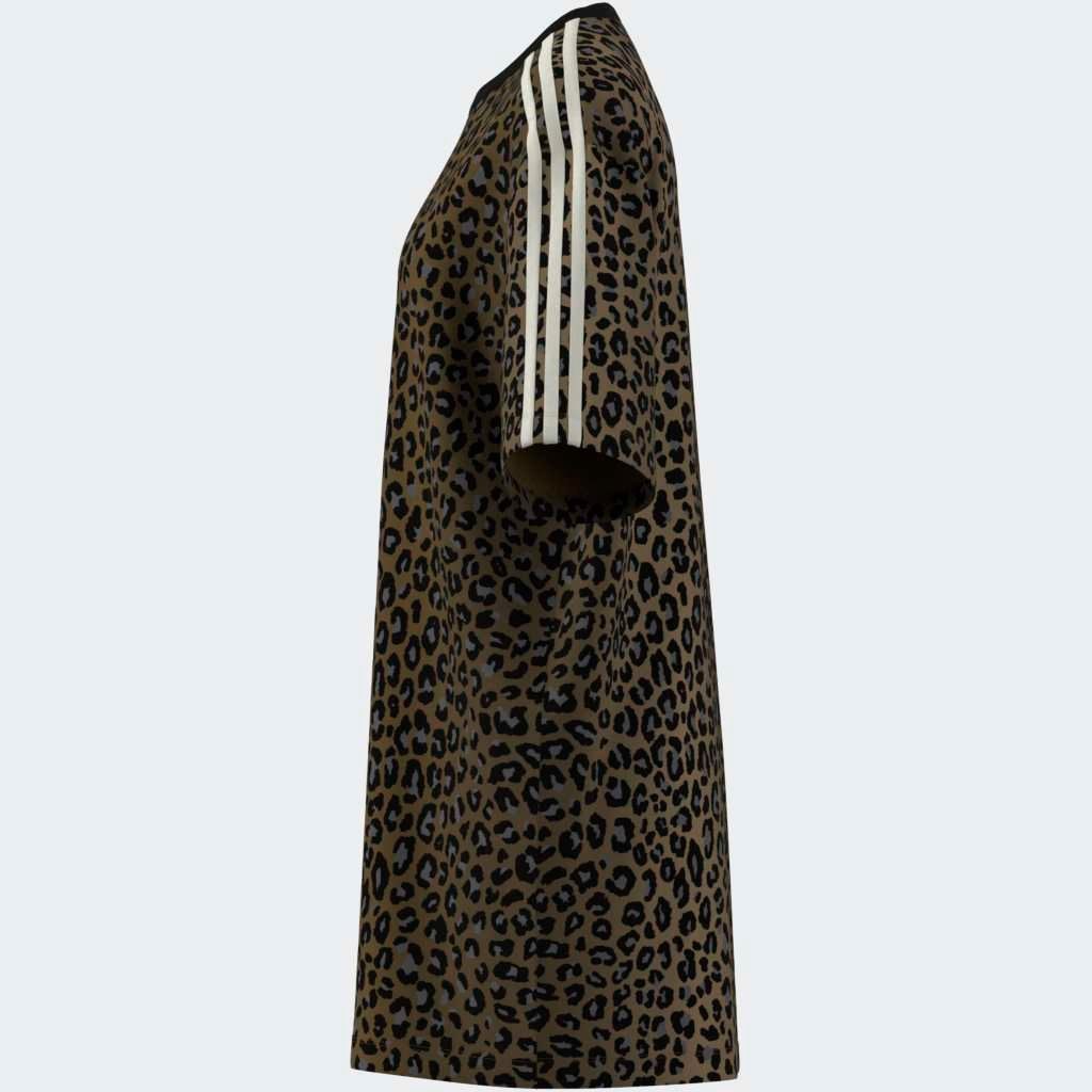 adidas Originals Shirtkleid »TEE DRESS« 1 Stk. tlg. Leoprint Shirtkleid, Dreiviertelarm, weite Passform