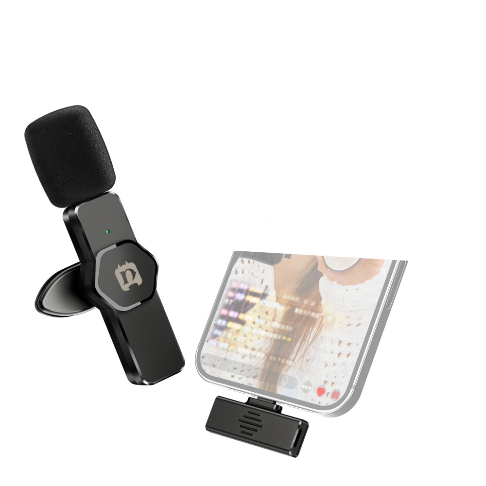 Kabelloses 360° Lavalier Mikrofon für Handy / Tablets mit Lightning   Rauschunterdrückung für Livestreams / Interview / Kurzvideo