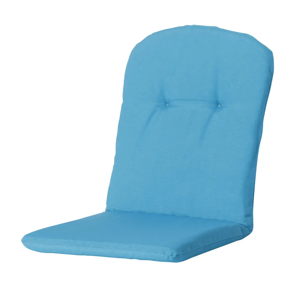 Madison - Kuipstoelkussen Hoge Rug Panama aqua - Ca. 96x45 cm - Set van 4