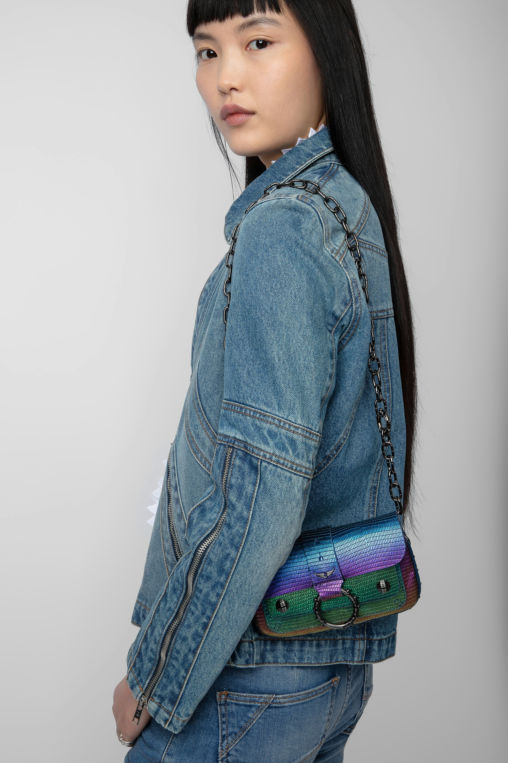 Sac Kate Wallet Métallisé Embossé