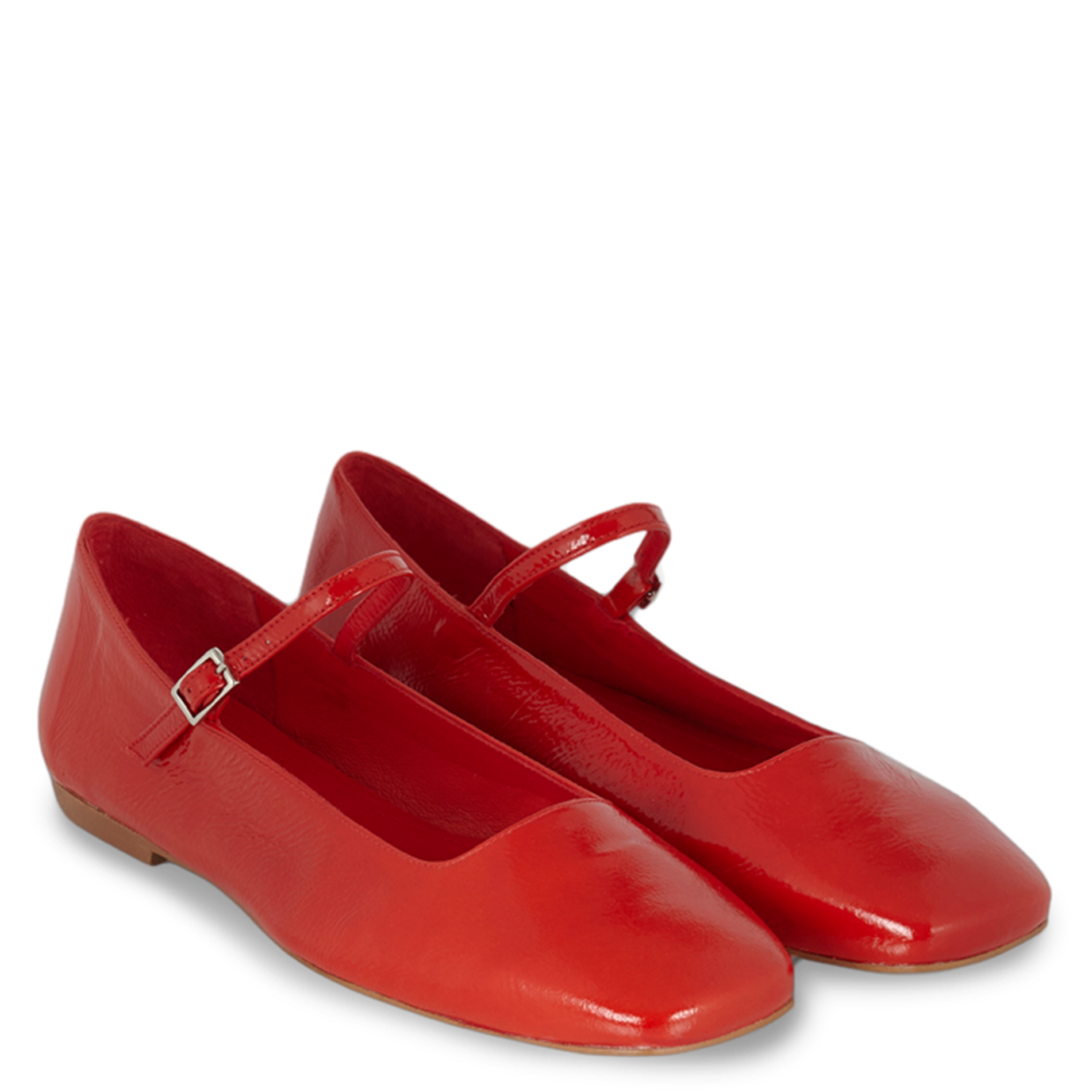 JULIETA - Ballerines en cuir vernis | Rouge