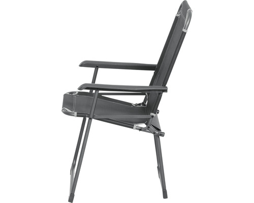 Siena Garden Comfort kampeerstoel, 58 x 61 x 92 cm, aluminium, textiel, kunststof, grijs
