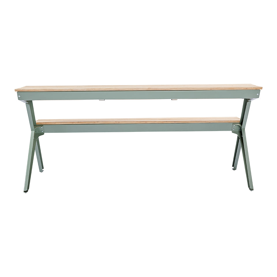 Tablebench tuintafel 167  cement gray groen