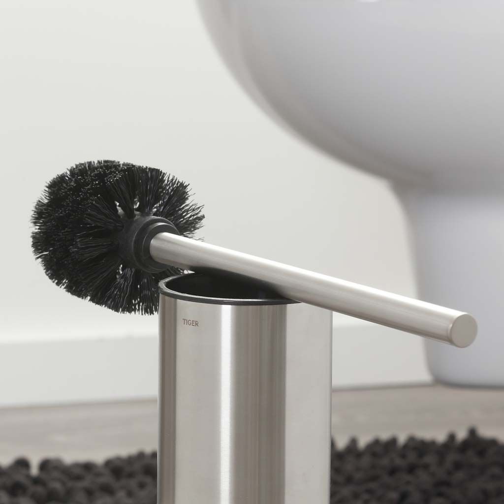 Tiger Colar Toiletborstelgarnituur vrijstaand RVS geborsteld