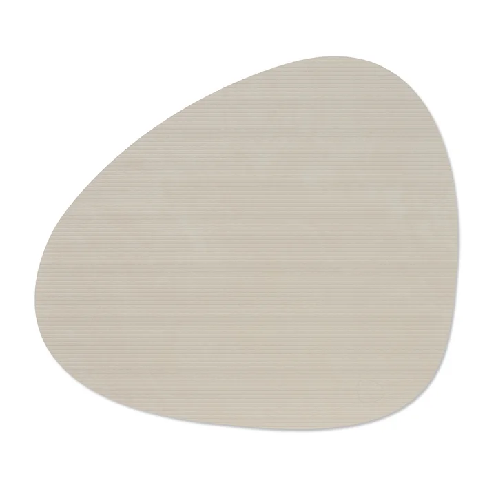 Lind DNA - Tischset Curve L, Corduroy oyster weiss