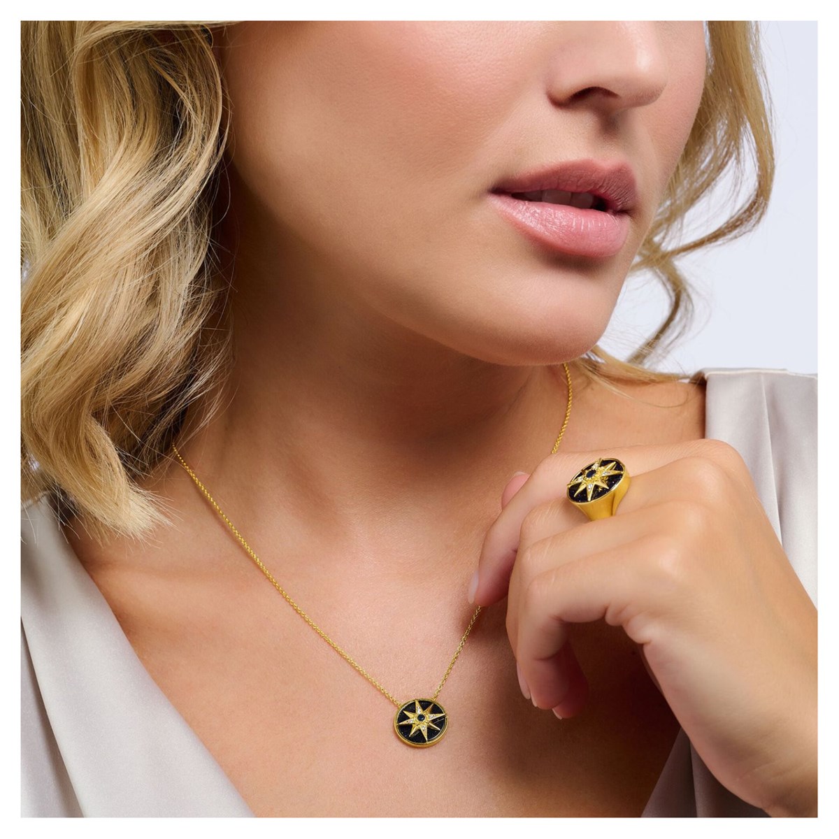 Collier Thomas Sabo Royalty étoile pierres coloréesor