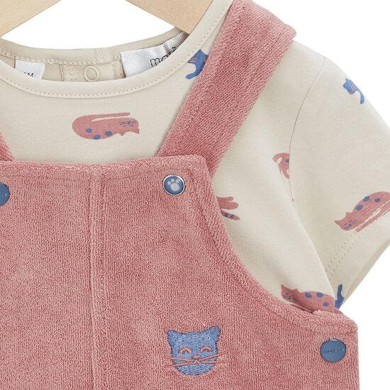 Salopette + Tee-shirt manches courtes   Imprimé Tout Doux        de               Marèse
