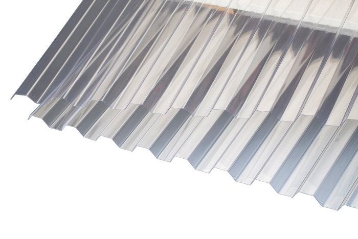 Trapezplade glasklar profil 76/18 111,9 x 244 cm