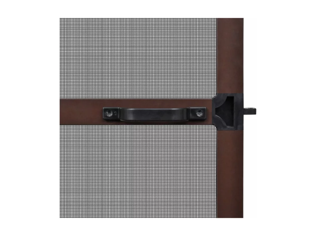 Moustiquaire à charnière pour portes Marron 100x215 cm