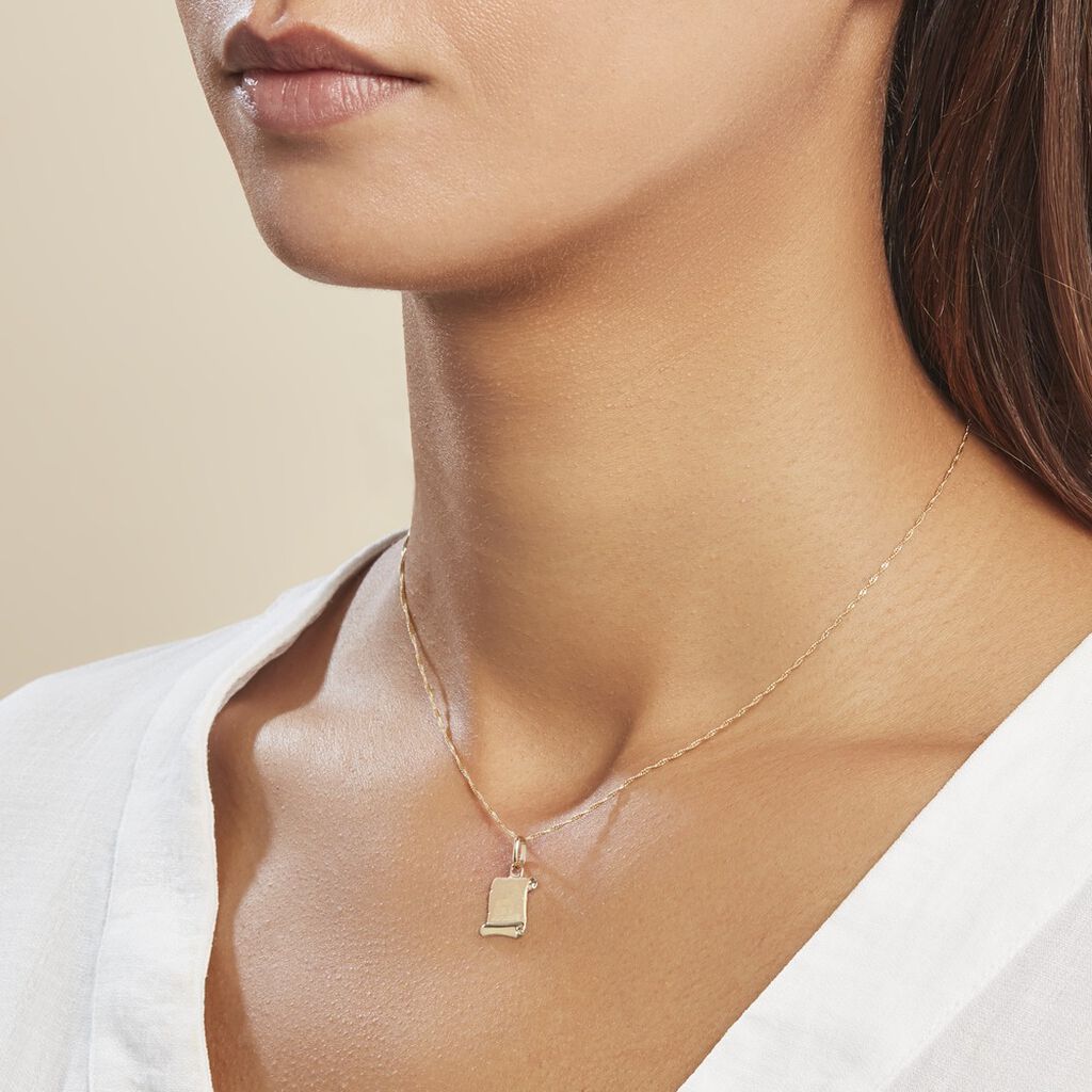 Pendentif Lamie Zodiaque Parchemin Or Jaune