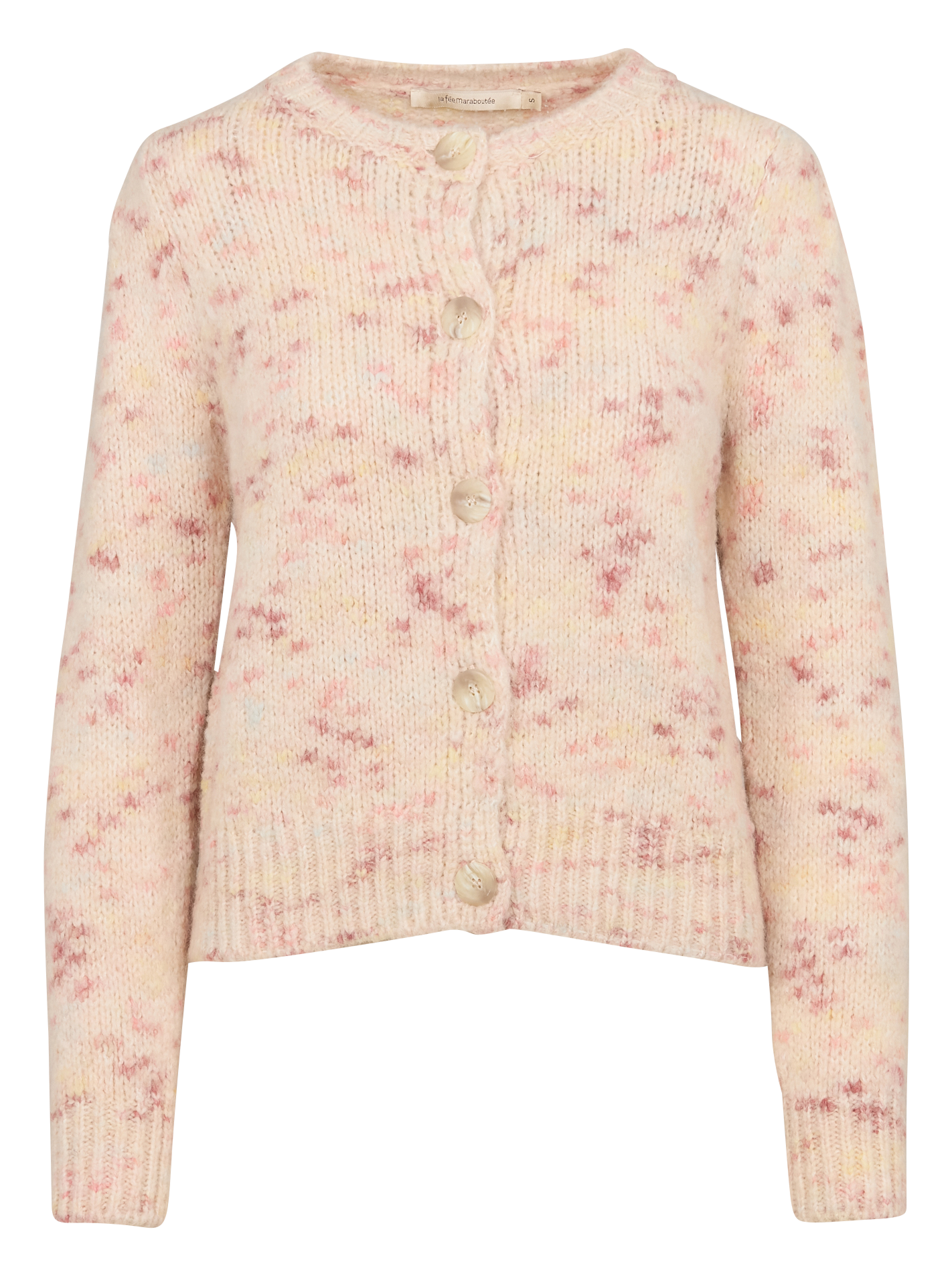 Gilet col rond | Rose